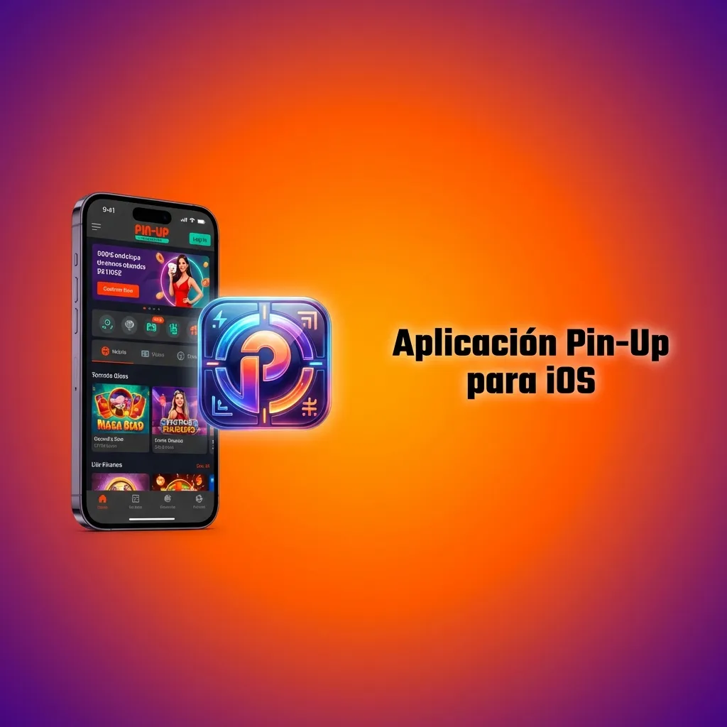 Pin-Up betting app interface on iPhone showing login screen and iOS compatibility requirements