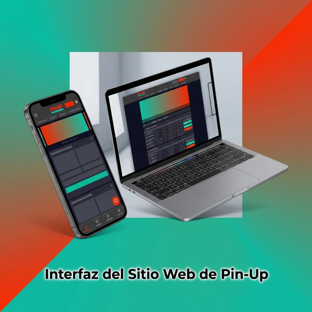 Interfaz web de Pin-Up mostrando menú de navegación con categorías: Deportes, En Vivo, Casino y Promociones